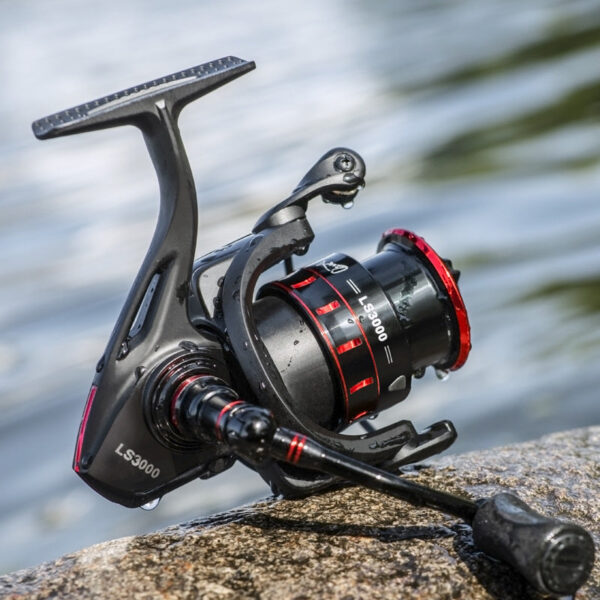 NHUE Lure 1000 2000 3000 Spinning Double Grip Deep Shallow Spool Carp Reel Fishing With Balance Rod