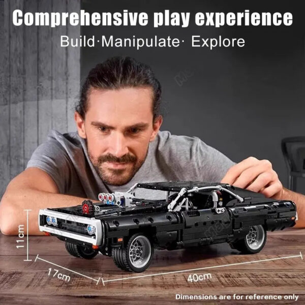 0b3f5c20499585cb Technical Dodge Charger Racing Car Building Blocks Model 1077PCS Assemble Bricks Fast and Furious Toy For Kid Boy christmas Gift