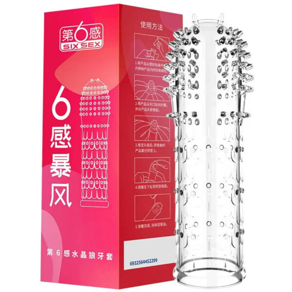 0b41b59241295fb1 Spike Condoms Penis Extension Sleeves Sex Toys for Men Delay Ejaculation Reusable Condoms Enlargement Sperm Lock Cock Ring