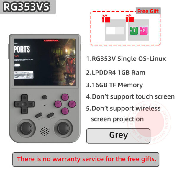 ANBERNIC RG353V 3.5 INCH 640*480 Handheld Player Built-in 20 Simulator Retro Game Wired Handle Android ux OS RG353VS