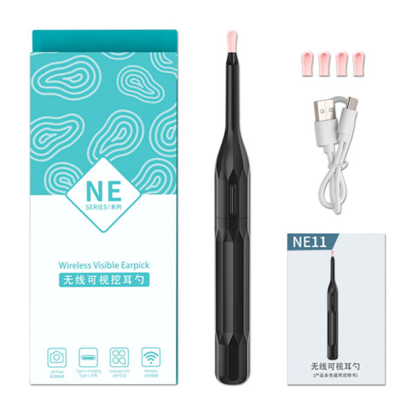 0b5d76ccc3df28a9 Wireless Smart Cleaning Endoscope Visual Pick Spoon Otoscope Earpick Ear Cleaner Wax Removal Earwax Remover Camera