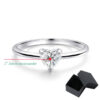 Smyoue White Gold 0.5ct 5mm Heart Cut Moissanite Ring for Women S Solid Sier Lab Diamond Wedding Band Jewelry GRA