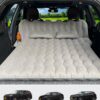 0b6adb97d6b250b8 SUV Air Mattress with Cup & Phone Holder, Flocked-Top Inflatable Car Mattress with Two Air Pillows & Electric Air Pump, Ideal SUV Mattress for Camping, Travel, and Road Trips (Grey)