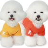 0b86383232641b02 Koneseve Dog Shirts Soft Cotton Dog Clothes Stretchy T-Shirt for Small Medium Large Dogs Cat Shirt Breathable Puppy Outfit Kitten Apparel Pet Pullover Tee Blank Basic Sweatshirt 2-Pack Blue & Red 5XL