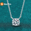 0b91e1b3c10a1903 NeeTim 1-5 Carat Moissanite Pendant Necklace For Women Sterling Sier Sparkling Diamond Wedding Party Fine Jewelry Gifts