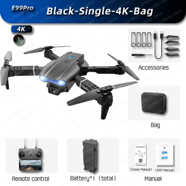 0b97d8446286681c New MINI E99Pro Drone 4K Professinal With Wide Angle Dual HD Camera Foldable RC Helicopter 5G WIFI FPV Height Hold Apron Sell