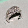 Real Gold Rings Women Full Diamond Fine Jewelry Wedding Anniversary Party for Girlfriend&Wife Gift Bijoux Femme
