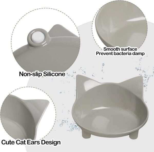 0b9ac36648fe249c Cat Food Bowl, Anti-Skid Base, Non-Toxic Material, Dishwasher Safe, 14.5cm Diameter