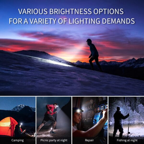NATFIRE HS50 Headlamp 3400mAh Headlight 1000LM LED USB C Rechargeable Magnetic Tail Work Camp Light