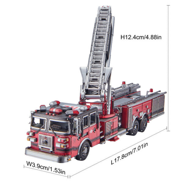 0ba501ad2abac2f1 Piececool 3D Metal Puzzles Ladder Truck Assembly Kits Engineer Vehicle Collection Model DIY Jigsaw for Home Decor