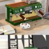 0bb199080985e206 HUIQIBAO 928PCS MOC Coffee Machine Model Micro Building Blocks Mini Diamond City Friend Bricks Set Children Toys Kids Girl Game