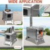 0bbb22458511d736 WUDLEP Tent Camping Stove, Tent Stove Wood Burning Stoves, Portable Stainless Steel Tent Wood Stoves with Chimney Pipes Portable Camping Cookware for Camping Heating Lodging Cooking