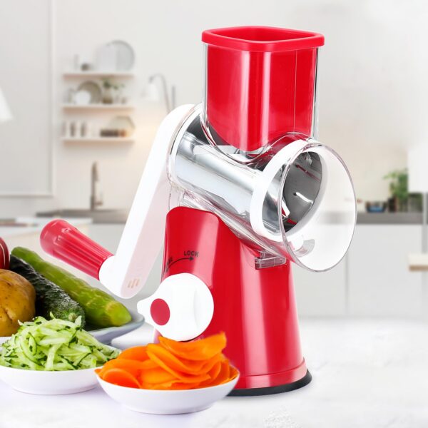 0bbd7676897f0efe Rotary Cheese Grater Shredder Chopper Round Tumbling Box Mandoline Slicer Nut Gr