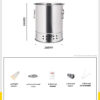 0bc5e01bfe4e8fd6 Stainless Steel Wrap-around Grill Charcoal Grill Smokeless Grill Cooking Grate Portable Camping Oven Household Barbecue Tools