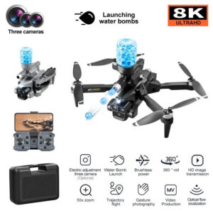 For Xiaomi K11 MAX Launching Water Bombs Brushless Power Electric Adjustment Three Camera Drone Quadcopter Childs Toy