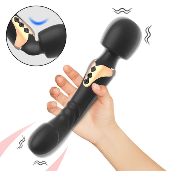 Double Head Powerful Clit Vibrators for Women AV Magic Wand Massager Dildo G Spot Orgasm Clitoris Stimulator Masturbator