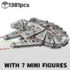 0bd458e24a4bcda6 New 1381 Pcs Space Millennium War Ship Spacecraft Set Falcon Alien MINI 75105 Figure Model Building Blocks Bricks Toy Kids Gift