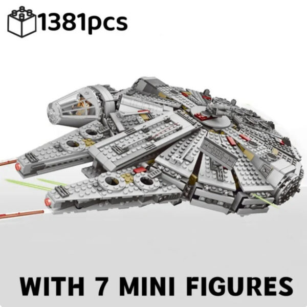 0bd458e24a4bcda6 New 1381 Pcs Space Millennium War Ship Spacecraft Set Falcon Alien MINI 75105 Figure Model Building Blocks Bricks Toy Kids Gift
