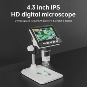 4.3 Inch Digital 1080P 50-1000x Coin Microsco 2000mAh Soldering Microscope for Electronics Repair PCB PC Laptop