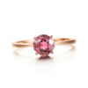 0bf14c63c65bcf9c Sterling Sier Rose gold Single diamond inlaid round candy light six-claw elegant pomegranate ruby women's ring