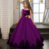 Exclusive New Baby Girl Sleeveless Flower Girl`s White Wedding Dress Children Clothing