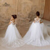 FATAPAESE Girl Dress For Wedding Lace Appqulies Tulle Skirt White Ivory Ball Gown Illusion Summer Sleeveless Communion Clothes