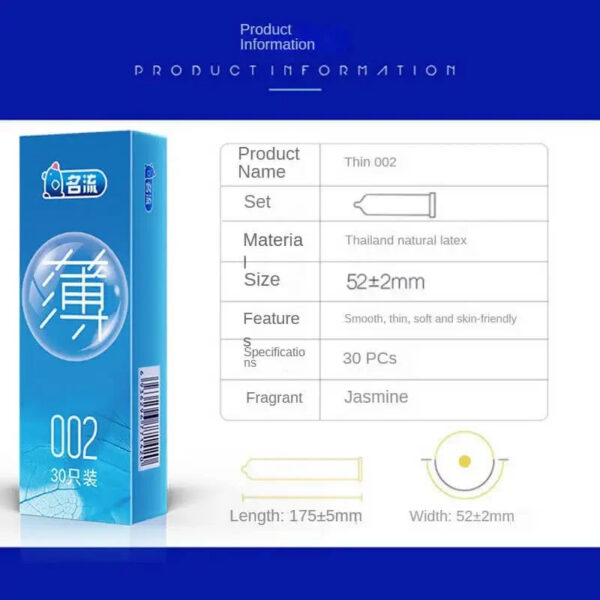30pcs MingLiu Super Ultra Thin Condoms Intimate Condone Good Sex Products Natural Rubber Latex Penis Sleeve long-lasting For Men