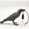 The Gothic Lamp,Cute Black Raven Desk Light with USB Line,Unique Resin Halloween Crow for Table Decor,Goth Decor,Black Bird Decor, Art Decor,Home Decor,Living Room,Bedroom (2 Bulbs)