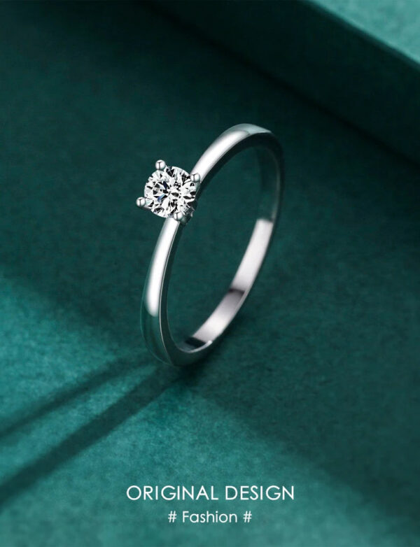 0c3967270b9b7b7e Modian 925 Sterling Silver 10 Hearts Clear CZ Simulated Diamond Simple Wedding Bands Ring For Women Statement Engagement Jewelry