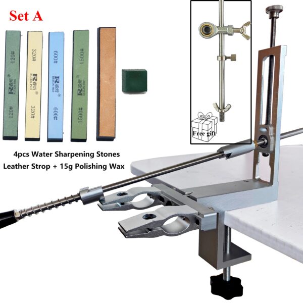 0c3a35e3c2ffb9d4 S09 New Design Professional Fixed Angle Apex Knife Sharpener Kitchen Knife tools Knife Sharpening System with diamond stones Set