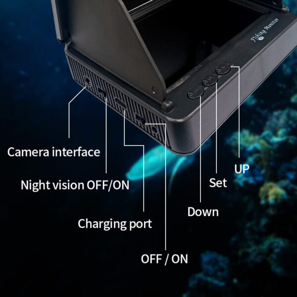0c593afde91c32a1 HEERAK Portable Depth Water Handheld 1080P 4.3 Inch LCD Fish Finder Underwater 220° Fishing Camera With Night Vision