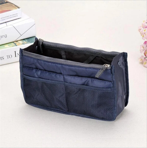 Multifunctional Bi-fold Double Zipper Capacity Storage Arrangement Makeup Toiletries Large Classification Bag
