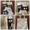 Andeiltech Canvas Tote Bag for Women Aesthetic Cute Cat Shopping Grocery Reusable School with Inner Zipper Girl Gift
