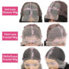 1B/99J Bury Short Straight Bob Brazilian Front Human Pre Plucked T Part Lace Wigs Remy Hair