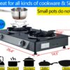 0c61455bc3082c4b Propane Stove 2 Burner Gas Stove Auto Ignition 26000 BTU Tempered Glass Propane Burner LPG with CSA Hose for Outdoor Cooking, Emergency