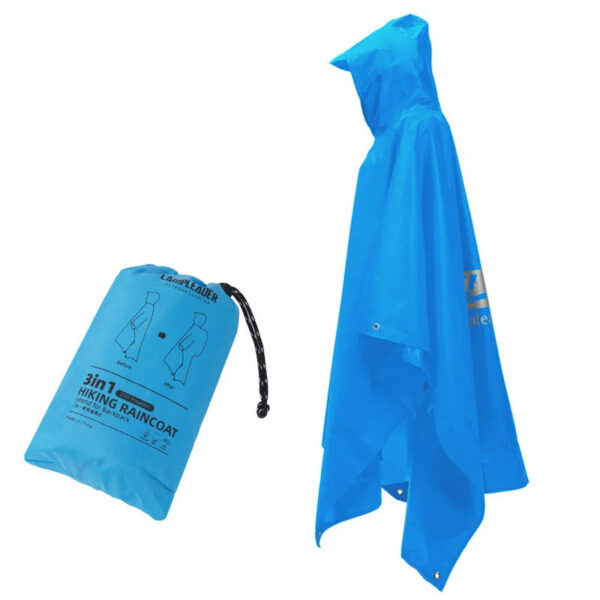 0c61f45f3ffed6f0 Outdoor 3 In 1 Raincoat Hooded Sleeve Waterproof Rain Poncho Motorcycle Rain Cover Camping Hiking Travel Portable Rainwear Tent