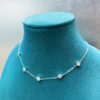 0c6265ea871b5a37 5mm 5 Stones Bubble Moissanite Necklace Certified Original Gold Plated Sier Diamond Choker Chain for Women Jewelry GRA
