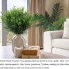 0c66796edf7fdf84 Artificial Plants Flowers Grass Shrubs 8 Pack No Fade Faux Plastic Flowers Outdoor for Farmhouse Garden Porch Patio Indoor Wedding Decoration Greenery Fake Plants uv Resistant
