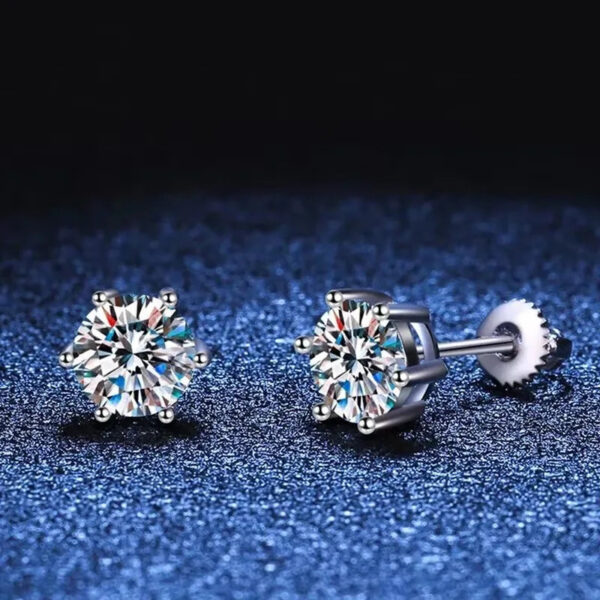 0c71158a584618f1 NeeTim 2ct Moissanite Earrings For Women Men Lab Diamond White Gold Plated 925 Sterling Silver Stud Earring Luxury Fine Jewelry