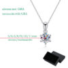 Smyoue D Color 0.5-5CT Moissanite Diamond Necklace for Women Round Pendant Birthday Gift S Sterling Sier Wedding Jewelry