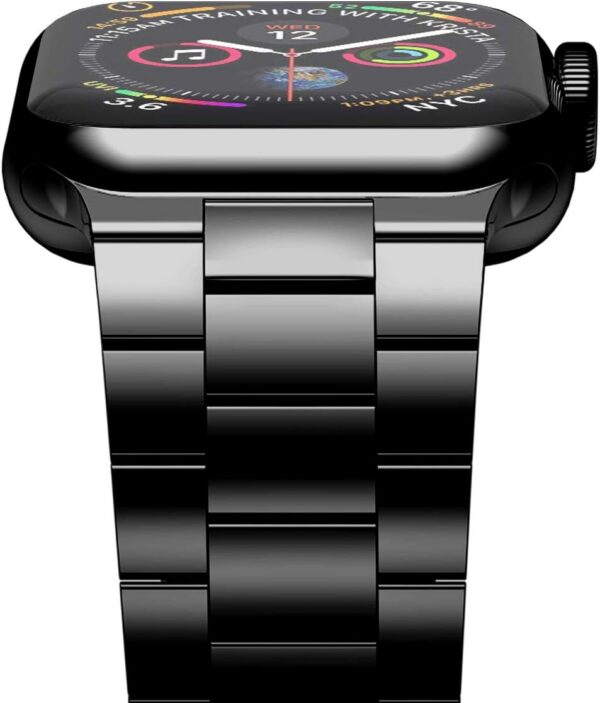 0c98320e1d820dad iiteeology Compatible with Apple Watch Band 49mm 45mm 44mm, Upgraded Solid Business Stainless Steel Band for Apple iWatch Series 9/8/7/Ultra,Space Gray