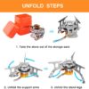 WADEO Camping Gas Stove, 3700W Portable Backpacking Stove with Piezo Ignition, Portable Burner, Camping Stove Adapter and Carrying Case for Outdoor Cooking