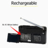 0cc09670c62c2845 XHDATA D-328 12-Band Portable AM/FM/SW DSP Technology MP3 Player TF Card Slot USB Mini FM Receiver with Bluetooth Radio