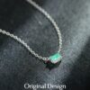 0cc3b63372a5d41b Modian Authentic 925 Sterling Silver Green Tourmaline Necklace Pendant for Women Fashion Bijoux Wedding Statement Jewelry Gifts