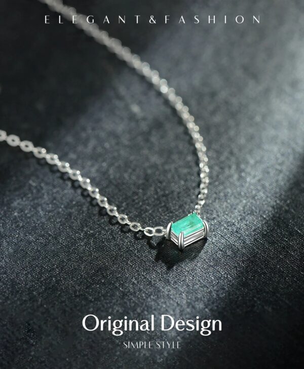 0cc3b63372a5d41b Modian Authentic 925 Sterling Silver Green Tourmaline Necklace Pendant for Women Fashion Bijoux Wedding Statement Jewelry Gifts