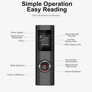 0cc4ed940e540914 Mini Smart Rangefinder Intelligent 60M Digital Laser Rangefinde Usb Charging Rechargeable Handheld Distance Meter
