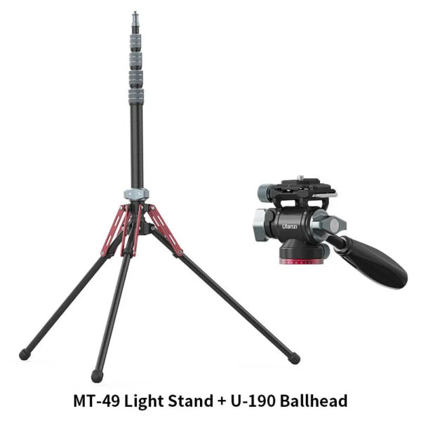 0cd3eff4e9192233 Ulanzi MT-49 1.9M Carbon Fiber Lighting Stand Portable Tripod Photography Light Stand for LED Light Flash Softbox Travel Monopod