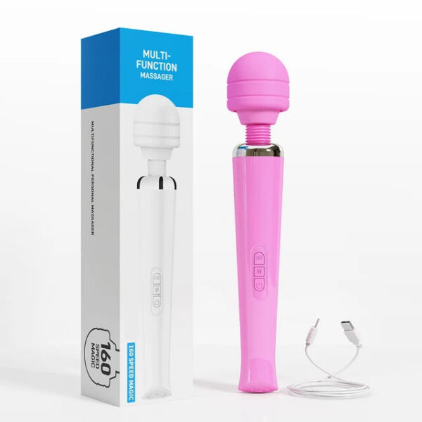 0cf2fbf874ae1844 Powerful Magic Wand Vibrator Women Big AV Body Massager G Spot Clitoris Stimulator USB Charging Adult Sex Toys for Woman