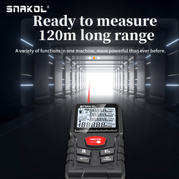 Snakol Tape Measure 50M/70M/100M/120M Laser Distance Meter Rangefinder Profesional Digital Range Finder Ruler Test Tools