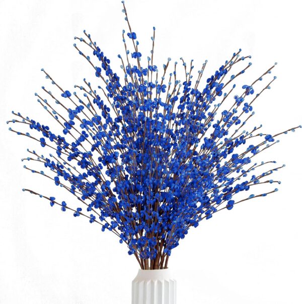 0d11dc072391f924 Sggvecsy 10 Pcs 29.5’’ Long Artificial Jasmine Flowers Tall Fake Flower Bouquet Faux Jasmine Plants Dry Branches for Wedding Home Party Office Hotel Restaurant Kitchen Decoration(Blue)